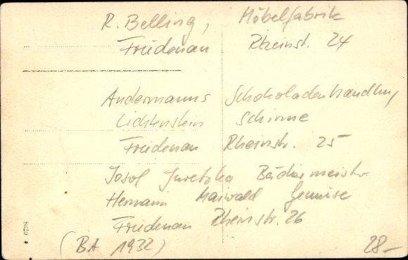 Photo PC Berlin Schöneberg Friedenau, furniture factory R. Belling, Rheinstraße 24
