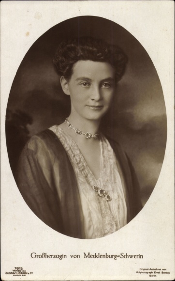 Ak Groothertogin Alexandra van Mecklenburg Schwerin, portret