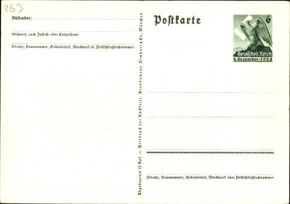 Postal stationery Postcard We thank our Führer, Sudetenland, Bohemia, Moravia, Hitler