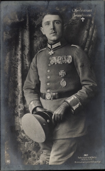 PC fighter pilot Oberleutnant Immelmann, RPH, Iron Cross, Pour le Merite