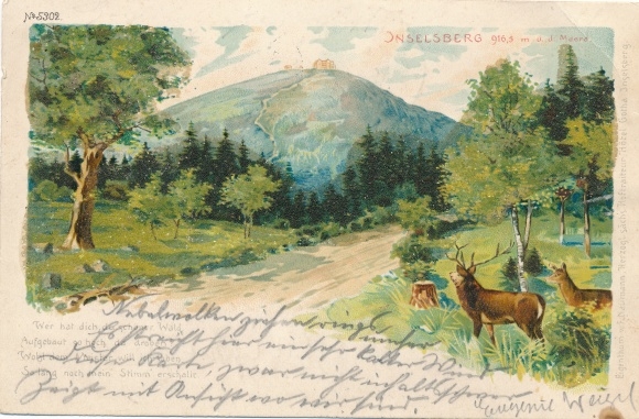 Perl Litho Brotterode Trusetal in Thüringen, Inselsberg, Landschaftsidylle