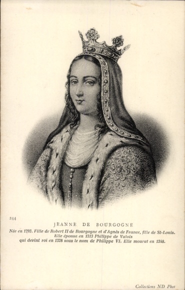 Artist PC Jeanne de Bourgogne, Fille de Robert II. de Bourgogne et d'Agnès de France