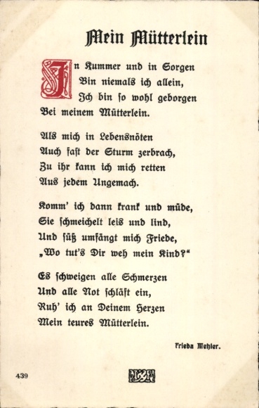 Ak Niederlössnitz Niederlößnitz Radebeul Sachsen, Vorderseite einer Postkarte mit einem Gedich...