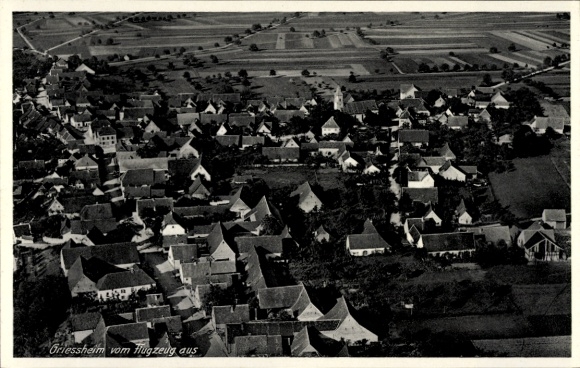 Postcard Griessheim, aerial photograph