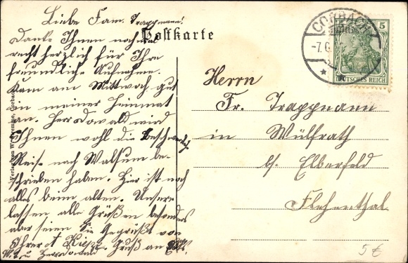 Postcard Korbach in Hesse, Panorama from the place
