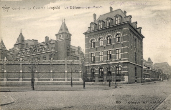 Postcard Gent Gent East Flanders, Leopold Barracks, Marriage Building