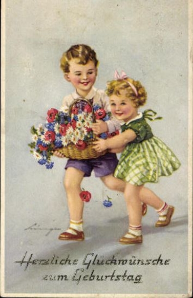 Set von 57 AK , diverse Ansichten, Kinder, Blumen, etc...