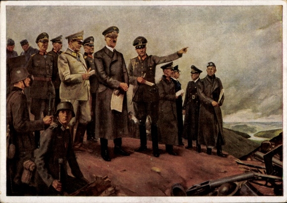 Artist Postcard Himmel, Conrad, The Leader in the Battlefield, HDK 176