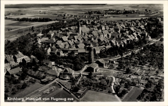 Postcard Kirchberg im Hunsrück, aerial photograph