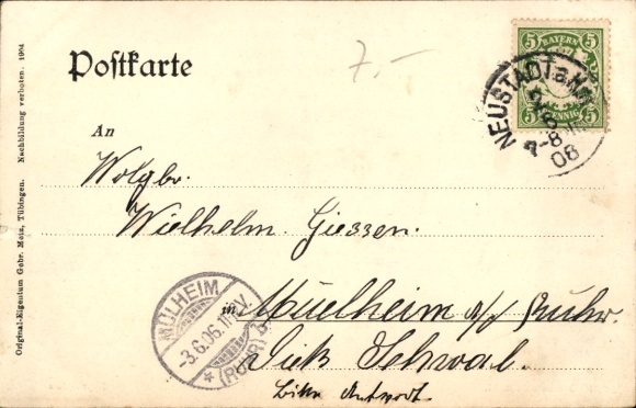 Postcard Dresden Neustadt, Circus Theater Stosch Sarrasani, front view of Neustadt, Neptunplatz, Ar