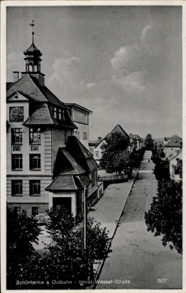 Ak Trzcianka Schönlanke an der Ostbahn Posen, Horst Wessel Straße