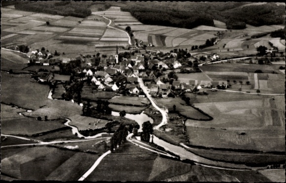 Postcard Immeldorf Lichtenau in Middle Franconia, aerial photograph