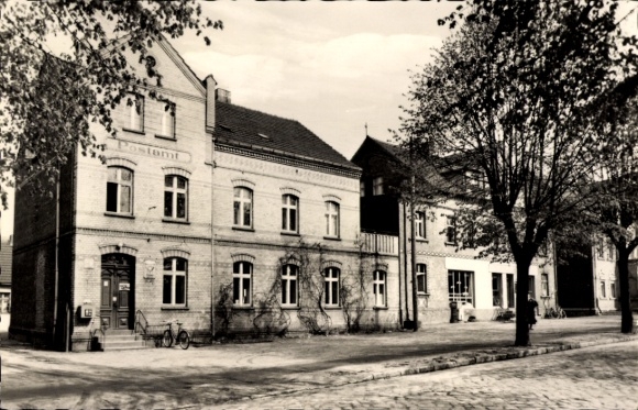 Ak Neupetershain in Neder-Lausitz, postkantoor