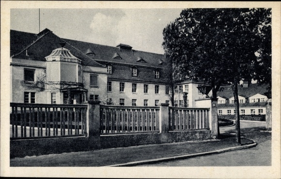 Postcard Luckenwalde in Brandenburg, municipal hospital