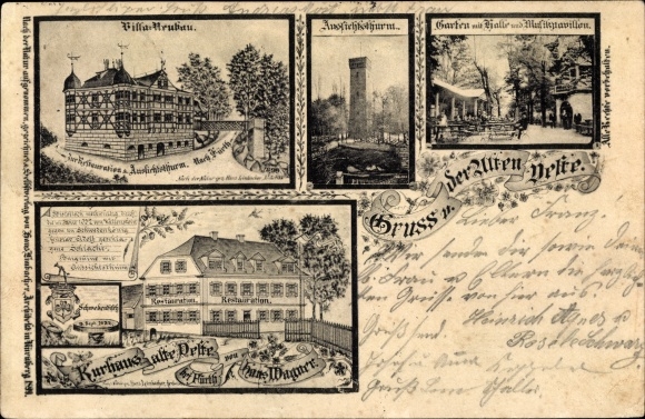 Ak Zirndorf in Midden-Franken, Kurhaus Alte Veste, nieuwbouw villa, uitkijktoren