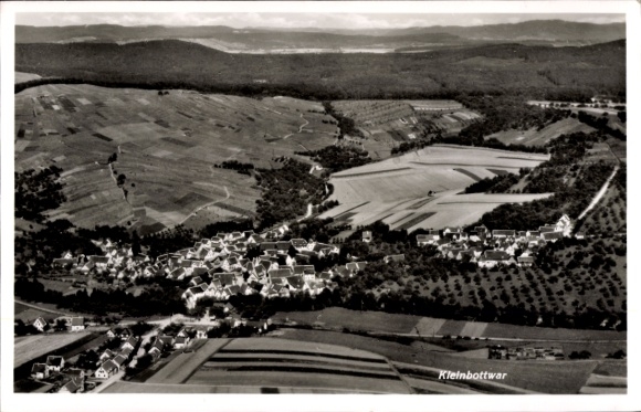 Postcard Kleinbottwar Steinheim an der Murr Württemberg, aerial photograph