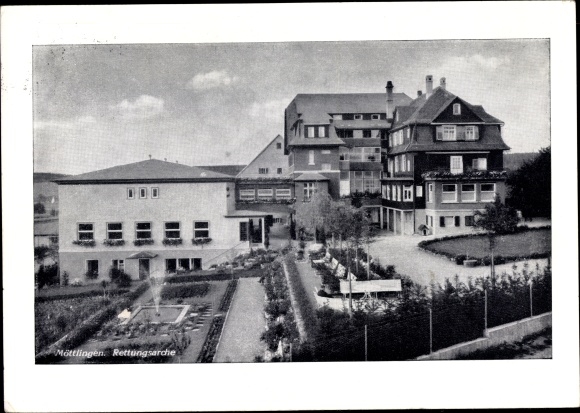 PC Möttlingen Bad Liebenzell Baden Württemberg, rescue ark, total view, garden, fountain
