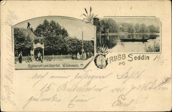 Postcard Seddin Seddiner See Brandenburg, Restaurant zum Jägerhof