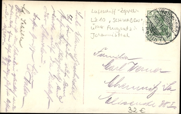 PC Berlin Treptow Johannisthal, Zeppelin airship LZ 10 Schwaben over the airfield