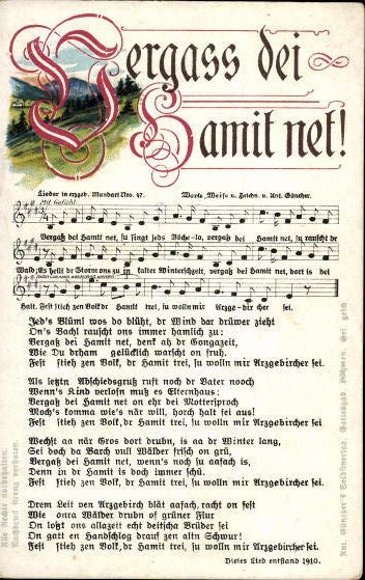 30 song cards, Anton Günther