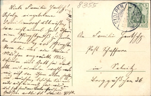 Postcard Stolpen in Saxony, castle and market
