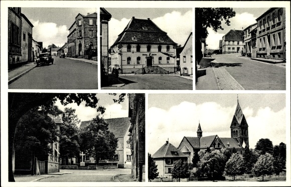 Postcard Ramstein Miesenbach in the Palatinate, local sections, church, view of the building