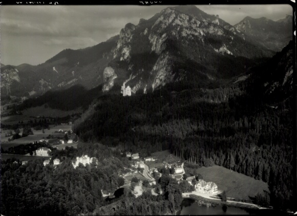Photo Hohenschwangau Schwangau in the Ostallgäu, aerial photograph