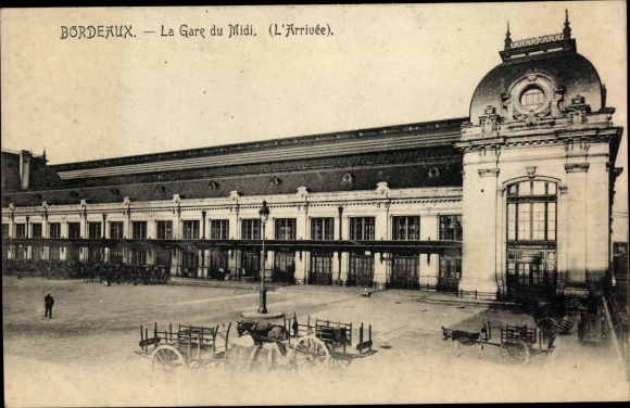 Postcard Bordeaux Gironde, Gare du Midi
