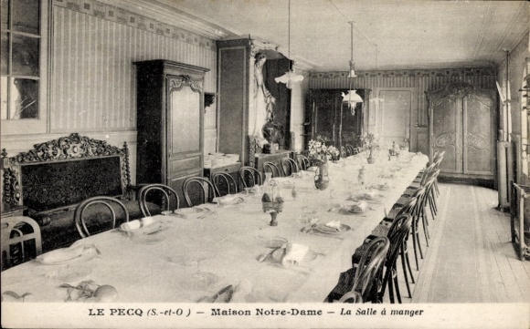 Postcard Le Pecq Yvelines, Maison Notre-Dame, La Salle à manger