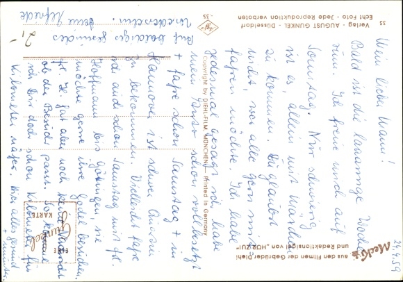 Postcard Mecki the hedgehog, we are coming, excursion, Mecki with children, snail