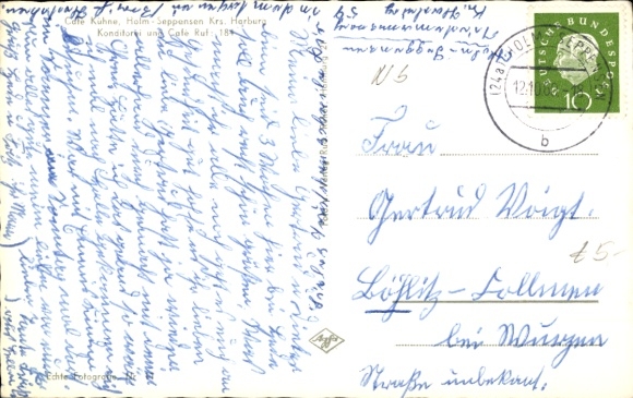 Postcard Holm Seppensen Buchholz in der Nordheide, Café Kühne, Confectionery