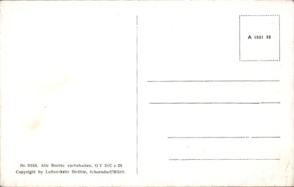 Postcard Lechhausen Augsburg in Swabia, aerial photograph