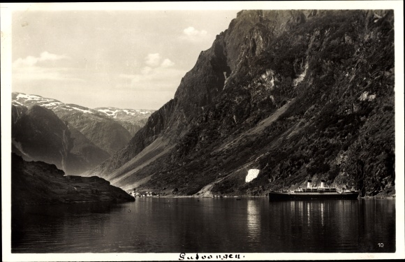 PC Gudvangen Norway, panorama, steamer