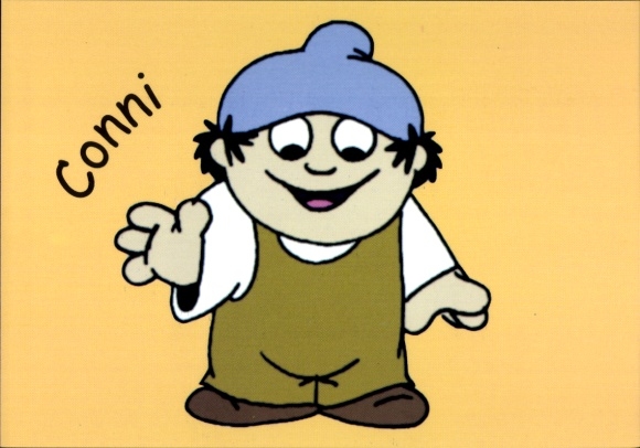 Postcard Mainzelmännchen, Conni