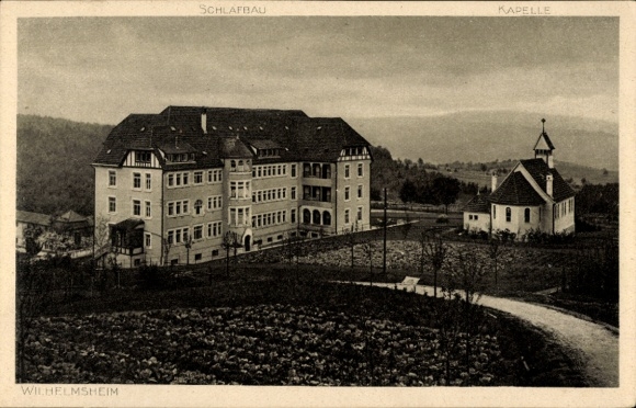Postcard Wilhelmsheim Oppenweiler in Württemberg, lung sanatorium, dormitory, chapel