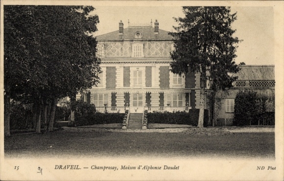 Ak Draveil Essonne, Alphonse Daudet Wohnhaus in Champrosay