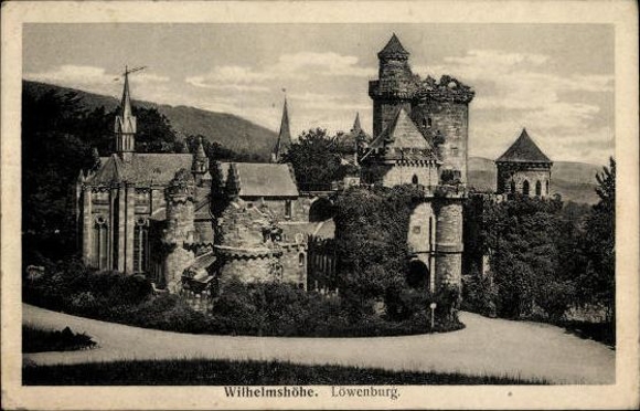 Ansichtkaart Wiesenburg in der Mark, zicht op het kasteel, vijvergebied