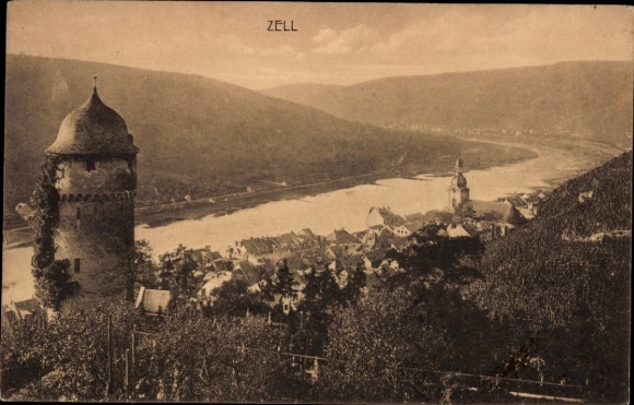 Ak Zell an der Mosel, algemeen beeld