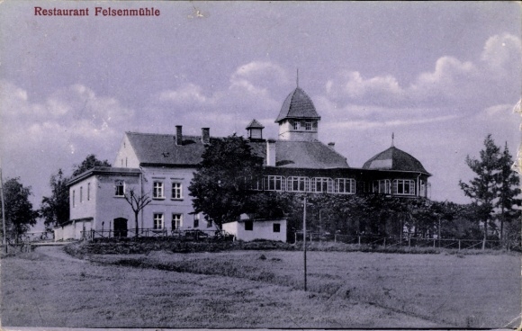 Postcard Ebersbach in Saxony, Restaurant Felsenmühle