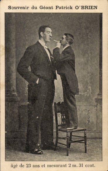 CPA Geant Patrick O'Brien, Age 23 ans and mesurant 2 m. 31 cents.