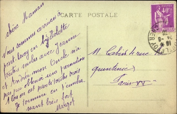 Postcard Pontlevoy Loir et Cher, Higher Primary School for Young Girls, Facade