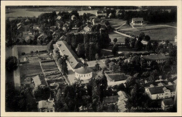 Ak Bad Tölz in Oberbayern, Fliegeraufnahme