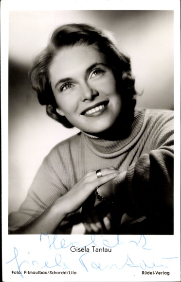 Ak Schauspielerin Gisela Tantau, Portrait, Autogramm, Film Nacht der Entscheidung