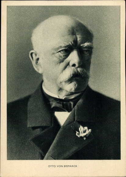Postcard Otto von Bismarck, portrait in a suit
