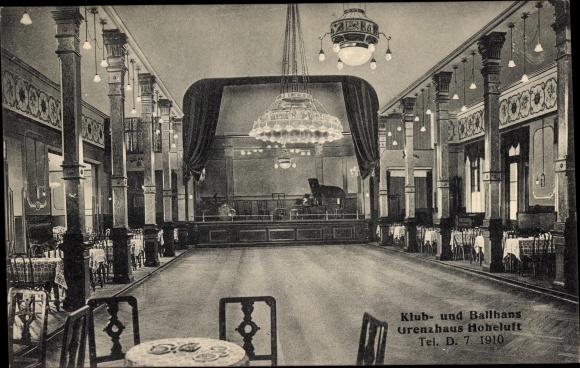 Postcard Hamburg Eimsbüttel Lokstedt, Club and Ballhaus Grenzhaus Hoheluft, Lokstedter Steindamm