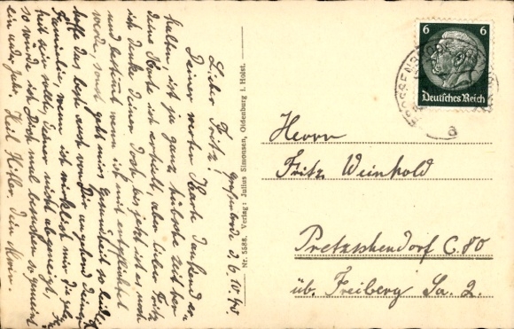 Postcard Großenbrode in Ostholstein, farmhouse