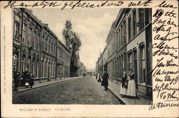 Ak Tilburg Noord-Brabant Nederland, Willem II Straat