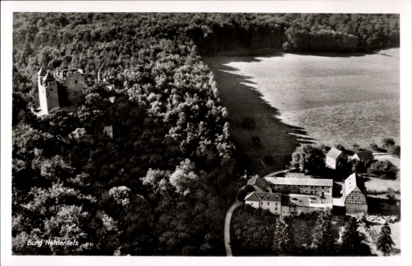 Postcard Hohenfels in the Upper Palatinate Bavaria, aerial photograph