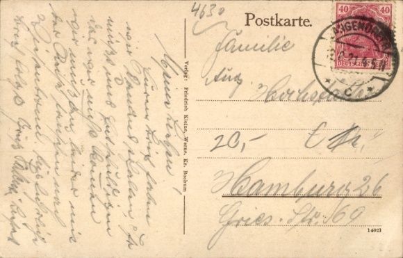 Ak Langendreer Bochum in het Ruhrgebied, Wörth- en Kaiserstraße, gebouw