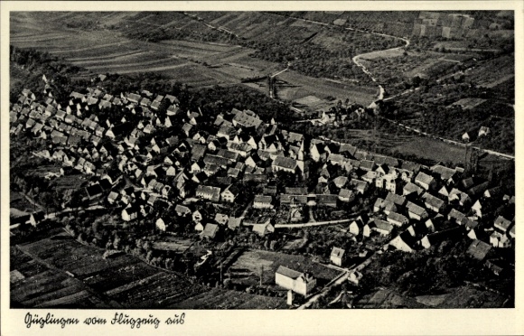Ak Güglingen in Württemberg, Luftaufnahme